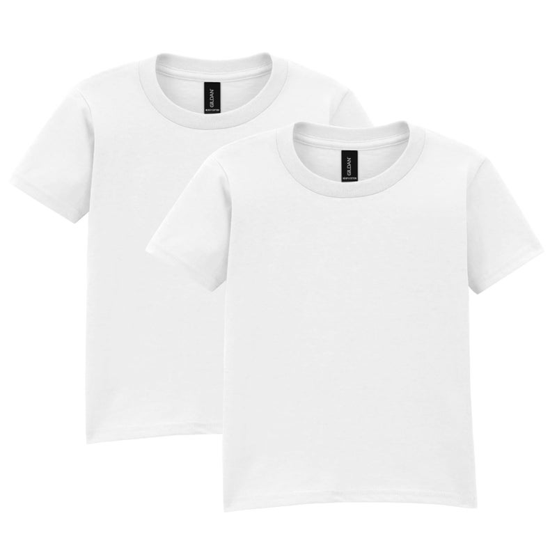 Gildan Unisex Child Toddler T-shirt, 2-pack, White, 4 US - Image 1